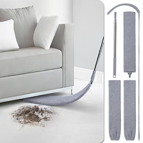 Escova de Pó Retrátil com 2 Fundas Microfibra newliton - Penas de pó - escova de pó, retrátil, microfibra, 2 fundas