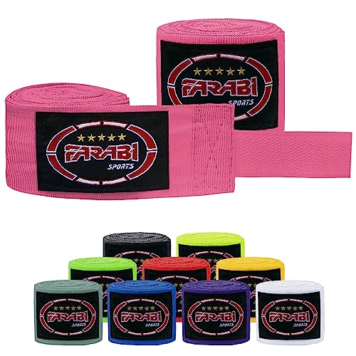 Faixa para Boxe FARABI SPORTS (Preto - 4 m) Farabi Sports - Equipamento de proteção para boxe e artes marciais - preto, poliéster, 4m, 80g