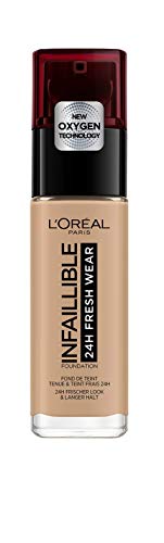 Base L'Oreal Infallible Fresh Wear 220 Sand Beige L'OREAL PARIS - Banho e corpo - bege, creme, packaging, 38g