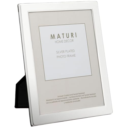 Moldura para Fotografias MATURI Marco de fotos chapado em prateado Viceni Limited - Porta-retratos - metal, prateado, 25x20x5cm, 1kg