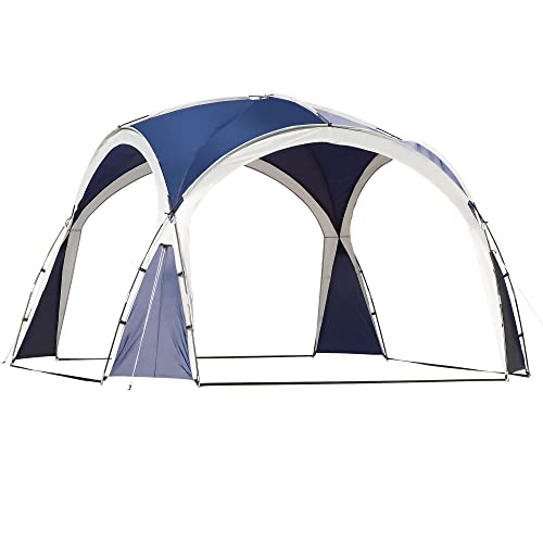 Toldo Impermeável Outsunny | 350 x 350 cm - Azul Outsunny - Móveis de exterior - impermeável, 350x350 cm, azul