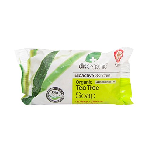 Dr. Organic Tea Tree Soap 100g (Beleza, saúde e bem-estar) Dr. Organic - Sabonete em barra - 100g, teatree, beleza, saúde