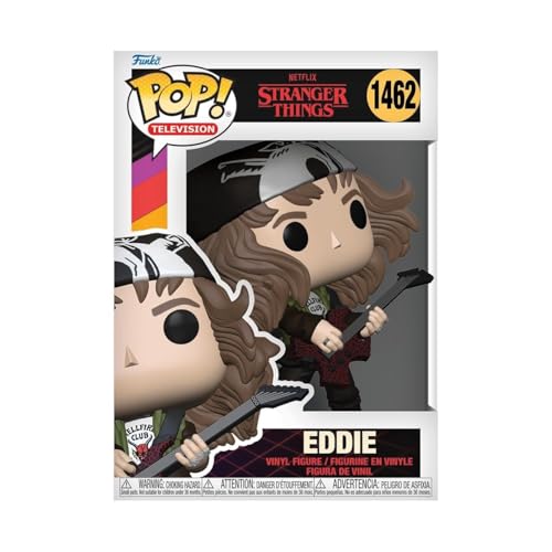 Figura FUNKO POP! Tv: Stranger Things- Hunter Eddie W/Guitar Funko - Brinquedos - stranger things, hunter, vinil, 9 cm