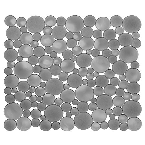 Tapete de Lavatório iDESIGN 100% Poliéster (Cinzento) iDesign - Tapetes e grades para pias - poliéster, cinzento