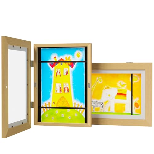 Moldura para Fotografias FEELHAP 2Pcs Marcos de arte para crianças Feelhap - Molduras, bastidores e esticadores - MDF, branco, retangular, 2 peças