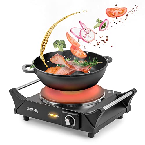 Placa de Cozinha a Gás HP1 BK (1500 W) Duronic - Eletrodomésticos de cozinha - 1500 w, preto, gás