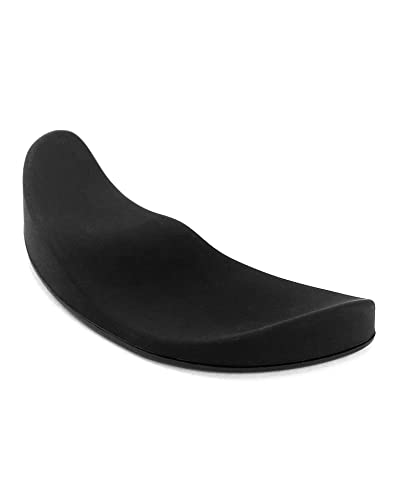 Almofada de Rato Ergonômica Qwork (Silicone) QWORK - Apoio de pulso para teclado e mouse - ergonómica, silicone, preto