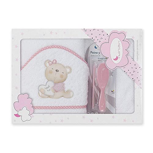 Conjunto de banho interbabys love you (Puericultura - Refeição) Mindoo - Conjuntos de presente para bebê - algodão, absorção, 6 meses, pincel, escova
