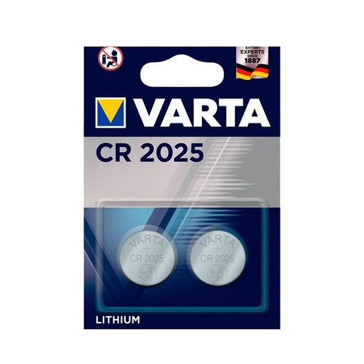 Pilha não recarregável VARTA CR2025 x2 (2 unidades) Varta - Baterias de uso geral - litio, CR2025, 3V, 220mah