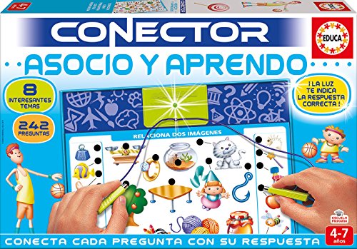 Jogo de Tabuleiro EDUCA BORRAS Conector (Idade Mínima Recomendada: 8 anos) Educa Borrás - Jogos - tabuleiro, 240 perguntas, placas, multiconetor