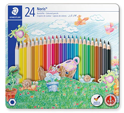 Lápis de Cor STAEDTLER Estojo de Metal (Caixa de 24) Staedtler - Lápis de madeira - estojo, metal, caixa 24