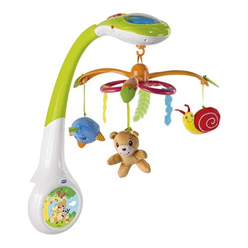 Móvel de Atividades CHICCO Forest Projector Chicco - Móveis para bebês e crianças pequenas - projeção, multicolorida, peluches rotativas, melodias relaxantes