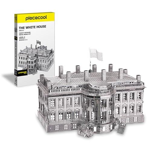 Puzzle 3D PEACECOOL White House (Idade Mínima: 12 Anos - 216 Peças) Piececool - Jogos - puzzle, 3D, peacecool, casa branca, 216 peças