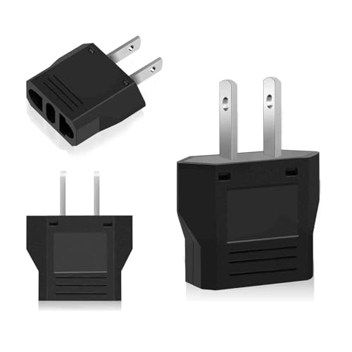 Adaptador JOPHEK (3 unidades - Tipo E - Preto) JOPHEK - Conversores e adaptadores de viagem - 3 unidades, tipo E, preto, 660 w