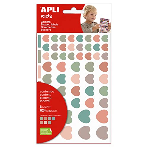 Autocolantes Decorativos APLI KIDS 19452 APLI - Enfeites e acabamentos - decorativos, kids, corações, 6 folhas