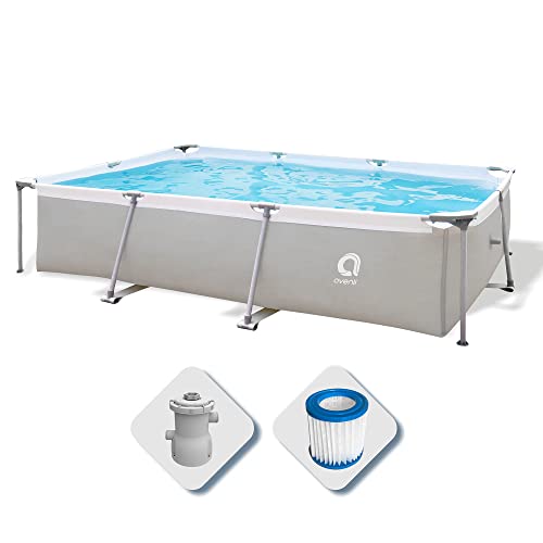 Piscina Tubular AVENLI (Azul - Alumínio - 3.05x2.04x0.81m) Avenli - Piscinas - 300 galões, 21,72 kg, 3,05x2,04x0,81m, alumínio
