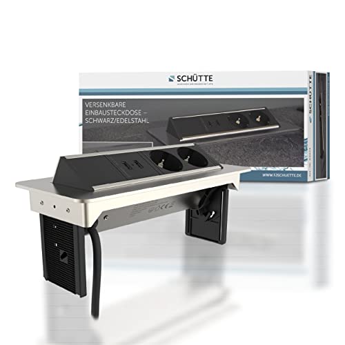 Extensão Elétrica SCHÜTTE 2000-0004 | Prateado Franz Joseph Schütte GmbH - Fios e cabos elétricos - prateado, plástico, preto