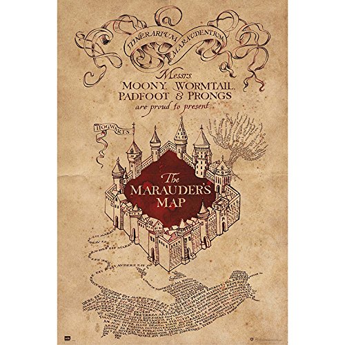 Póster ERIK EDITORES Harry Potter - O Mapa dos Mapeadores Grupo Erik Editores - Pósteres, impressões e arte visual - poster, Harry Potter, Mapa dos Mapeadores, 61x91.5 cm, impresso em papel de brilho