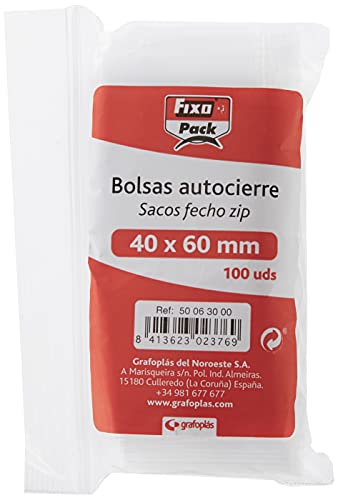 Sacos para Embalagens FIXO 50063000 (100 Un) Grafoplas del Noroeste,S.A. - Materiais de embalagem - 30 L, transparente, abs sintético, 15 kg