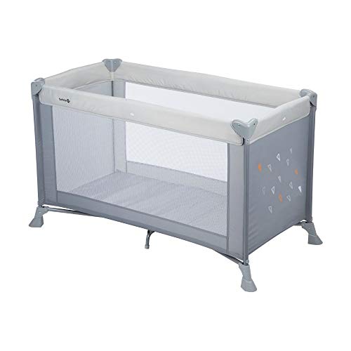Berço de Viagem SAFETY 1ST Soft Dreams Cinza Quente (53 x 84 cm) Safety 1st - Móveis para bebês e crianças pequenas - berço viagem, colchão confortável, estofado tecido suave, janela transparente, cadeira banho