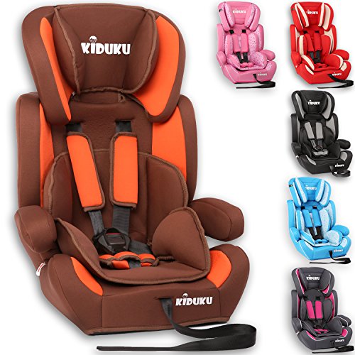 Cadeira Auto KIDUKU 9-36 kg (Grupo 1, 2 e 3 - Castanho) DWD-Company - Móveis para bebês e crianças pequenas - segurança, ajustável, cinto, 9-36 kg