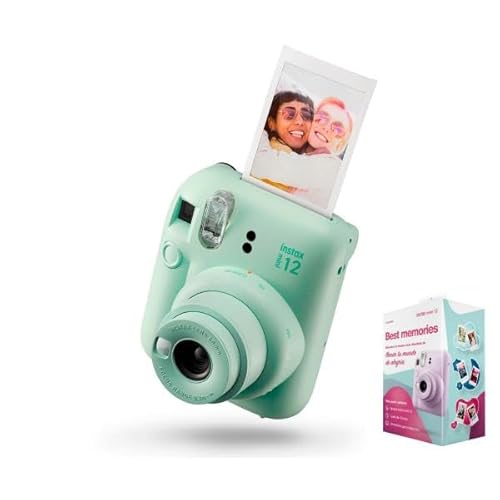 Máquina Fotográfica FUJIFILM Instax Mini 12 (Azul - Li-Ion) Fujifilm - Câmeras - fotográfica, instax mini 12, compacta, cores vivas