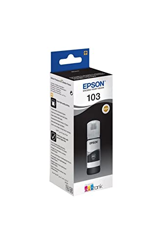 Tinteiro Epson Ecotank 103 Preto (C13T00F440) Epson - Recargas de cartuchos de tinta e toner - preto, Ecotank, jato de tinta