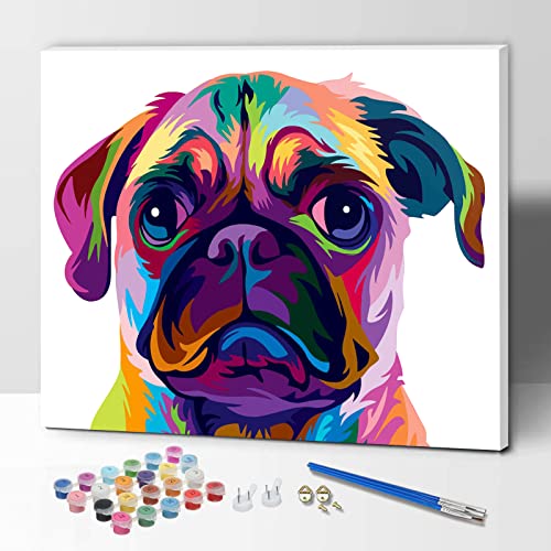 Quadro de Números para Colorir IFYMEI Cão ifymei - Materiais de arte e artesanato - quadro de números, colorido, 0-9, português, espanhol, alemão