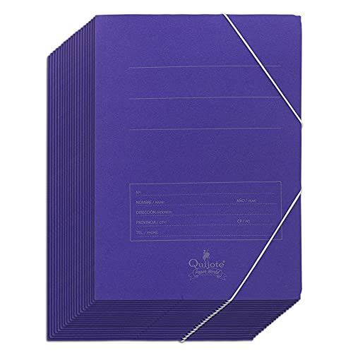 Pasta QUIJOTE PAPER WORLD (A4 - Azul - Polipropileno) Starplast - Pastas Organizadoras - a4, azul, polipropileno, solapas, fecho elástico