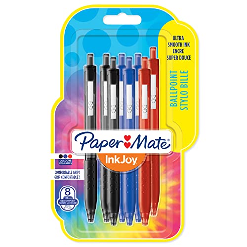 Caneta de Tinta Permanente PAPERMATE Inkjoy 300 RT Newell Brands - Canetas - tinta permanente, retrátil, traço ajustável, à base de água