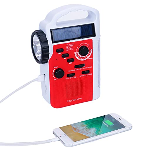 Rádio Despertador com Bateria Recarregável Iro Snow iRonsnow - Radios - rádio solar, reprodutor mp3, lanterna emergência, luzes trabalho, alarme sos