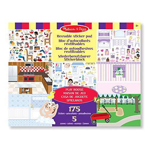 Brinquedo de Trabalhos Manuais MELISSA & DOUG 14197 Melissa & Doug - Brinquedos - 175 autoadesivos, 5 páginas, cenários familiares, supervisão necessária
