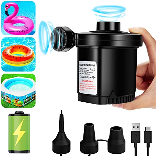 Inflador de Ar Elétrico com Bateria Recarregável PaPiwa - Bombas de hardware - elétrico, bateria recarregável