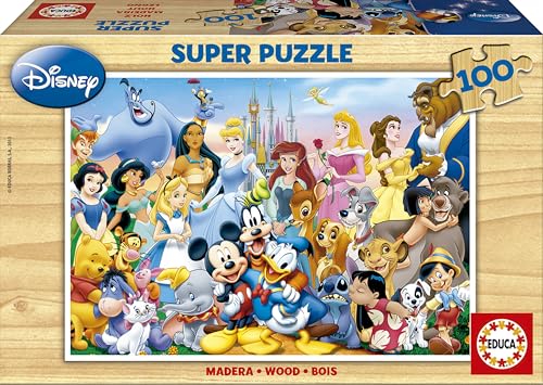 Puzzle 2D JUMBO Marvelous Disney World (100 peças) Disney - Quebra-cabeças de encaixar - puzzle 2d, jumbo, disney world, 100 peças