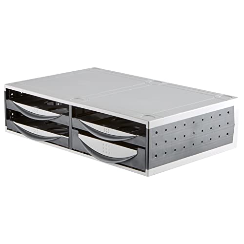 Organizador de Gavetas FELLOWES 24004 Preto, Cinzento, Branco Fellowes - Clipes de cabo - 2,7 kg, preto, cinzento, branco, plástico
