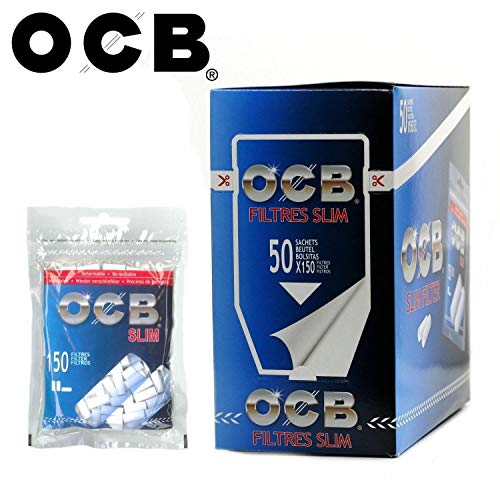 Filtros de Carvão para Cigarros OCB Slim X 50 Bolsas OCB - Acessórios de fumar - carvão, cigarros, slim
