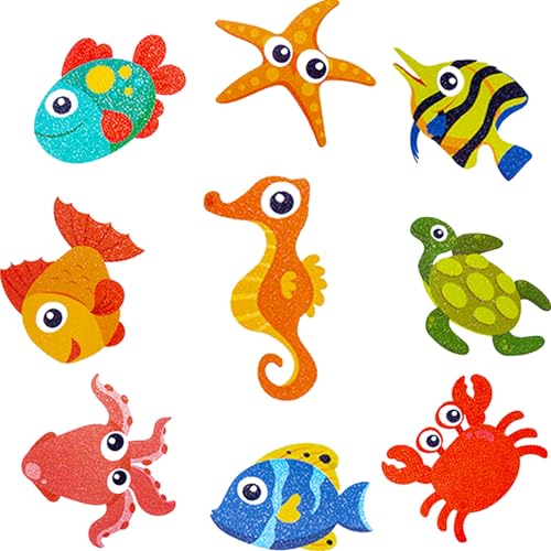 Conjunto de 9 Autocolantes Anti-Deslizamento para Banheira QIANFENSHI QianFenShi - Brinquedos de banho - 9 autocolantes, anti-deslizamento, banheira, criança