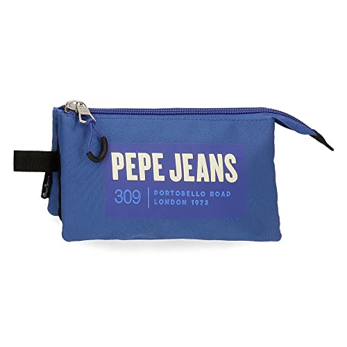 Estojo PEPE JEANS Darren (Azul - Poliéster) PEPE JEANS - Estojos para canetas e lápis - azul, poliéster