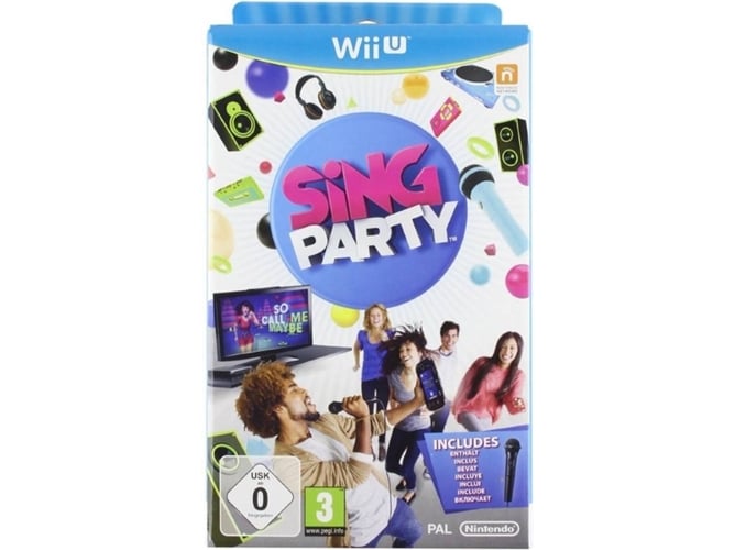 Jogo Nintendo Wii U Sing Party + Microphone (Wii U) Nintendo - Software de jogos de vídeo - jogo, nintendo wii u, sing party, microfone, ação, aventura