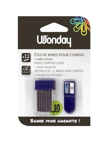 Conjunto de Minas para Brújula Wonday (12 unidades) WONDAY - Material de escritório geral - minas, brújula, Wonday, 12 unidades, estojo