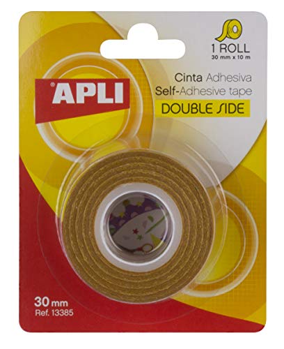 Fita Adesiva APLI Double Face Transparente (30 mm x 10 m) APLI - Fitas adesivas de escritório - transparente, 30 mm, 10 m