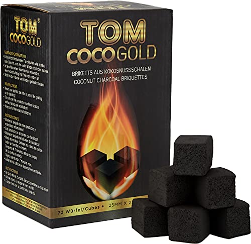 Carvão Activated (1Kg - Amarelo) TOM COCOCHA Tom Cococha - Briquetes de carvão vegetal - 1 kg, ativado, amarelo