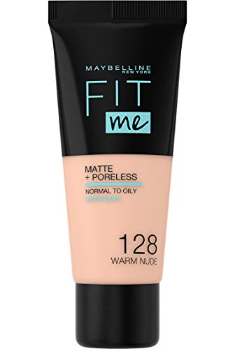 Base MAYBELLINE Fit Me Foundation Matte&Poreless- 128 Warm Nude MAYBELLINE - Maquiagem facial - matte, poreless, 128 warm nude, mulher