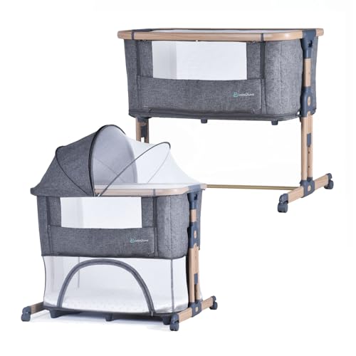 Berço de Madeira com Treliça LEO 3 em 1 Cinzento bebe2luxe - Móveis para bebês e crianças pequenas - berço, madeira, treliça, cinzento, 9 kg, cama