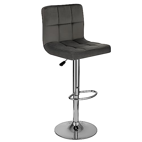 Cadeira de Bar BARONI Home Cinzento (Tecido - Sem Braços) Baroni Home - Cadeiras de escritório - cinzento, tecido, sem braços, elegante