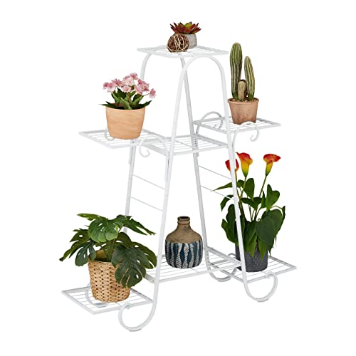 Estante de Parede para Plantas Relaxdays | Branco Relaxdays - Suportes para plantas - parede, branco