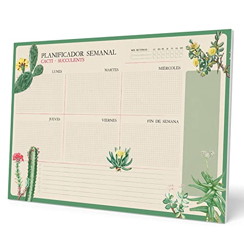 Planificador Semanal KOKONOTE Floral (A3) Kokonote - Calendários, organizadores e planejadores - 54 folhas, a3, capa rígida, anotações diárias