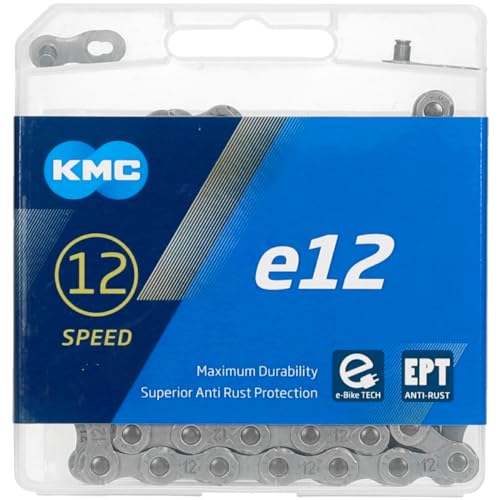 Cadeado para Bicicletas KMC E-BIKE Kette e12 EPT - 12 mm (Preto) KMC - Correntes - cadeado, bicicletas, e-bike, kmc, e12, preto