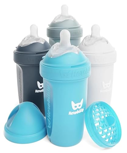 Herobility Double Anti-Colic Baby Bottles 4 Pack Herobility - Biberões - anti-colic, 4 pack, air vent, non-BPA