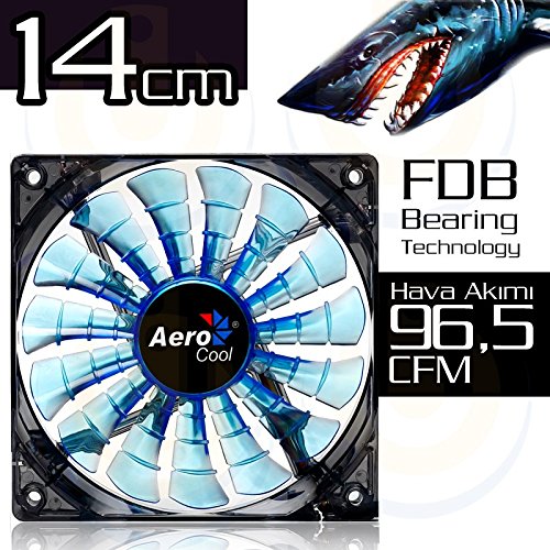 Ventoinha para Pc AeroCool Shark | Azul (Acessório Informática e Tel.) Aerocool - Peças de refrigeração de sistema de computador - pc, aero cool, shark, azul